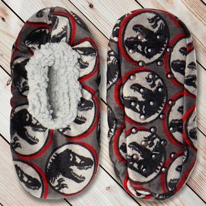 Jurassic Park World Boys Fuzzy Non Slip Babba Slippers S/M (8T-13T)
